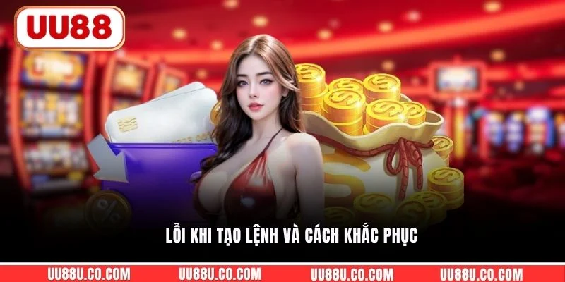Lỗi khi tạo lệnh và cách khắc phục