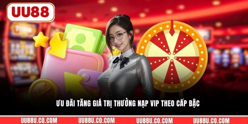 Ưu đãi tăng giá trị thưởng nạp VIP theo cấp bậc